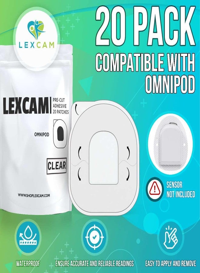 LEXCAM Adhesive OverPatches Pre-Cut for Omnipod 5, New – Pack of 20 – Transparent Waterproof Patches for Insulin Pump, Sensor is NOT Included - Image 4